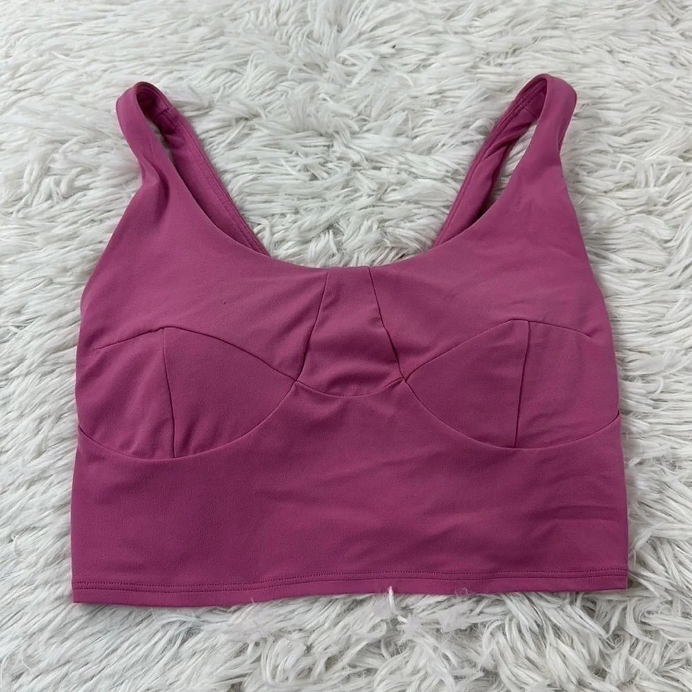 Lululemon Nulu Front-Darting Yoga Bra *Light Support, B/C Cup Pink Blossom